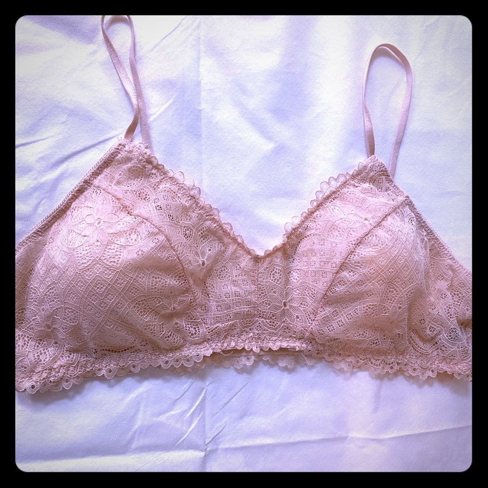 Pale pink bralette from Free Press